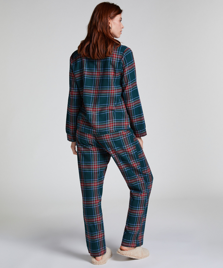 Flannel Pyjama Set, Green