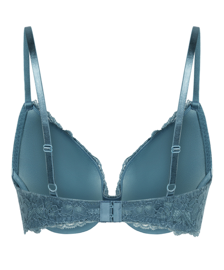 Marine Padded Push-Up Underwired Bra, Blue