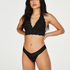 Rosalyn Padded Halter Bralette, Black