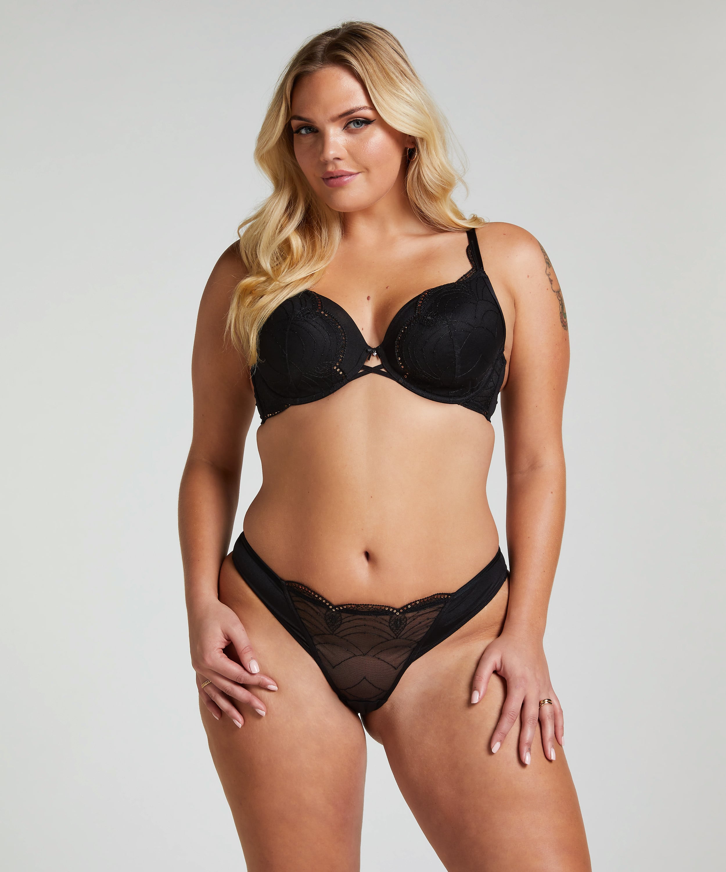Ruby Padded Underwired Bra, Black, main