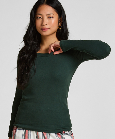 Cotton Pyjama Top, Green