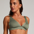 Scallop triangle bikini top, Green
