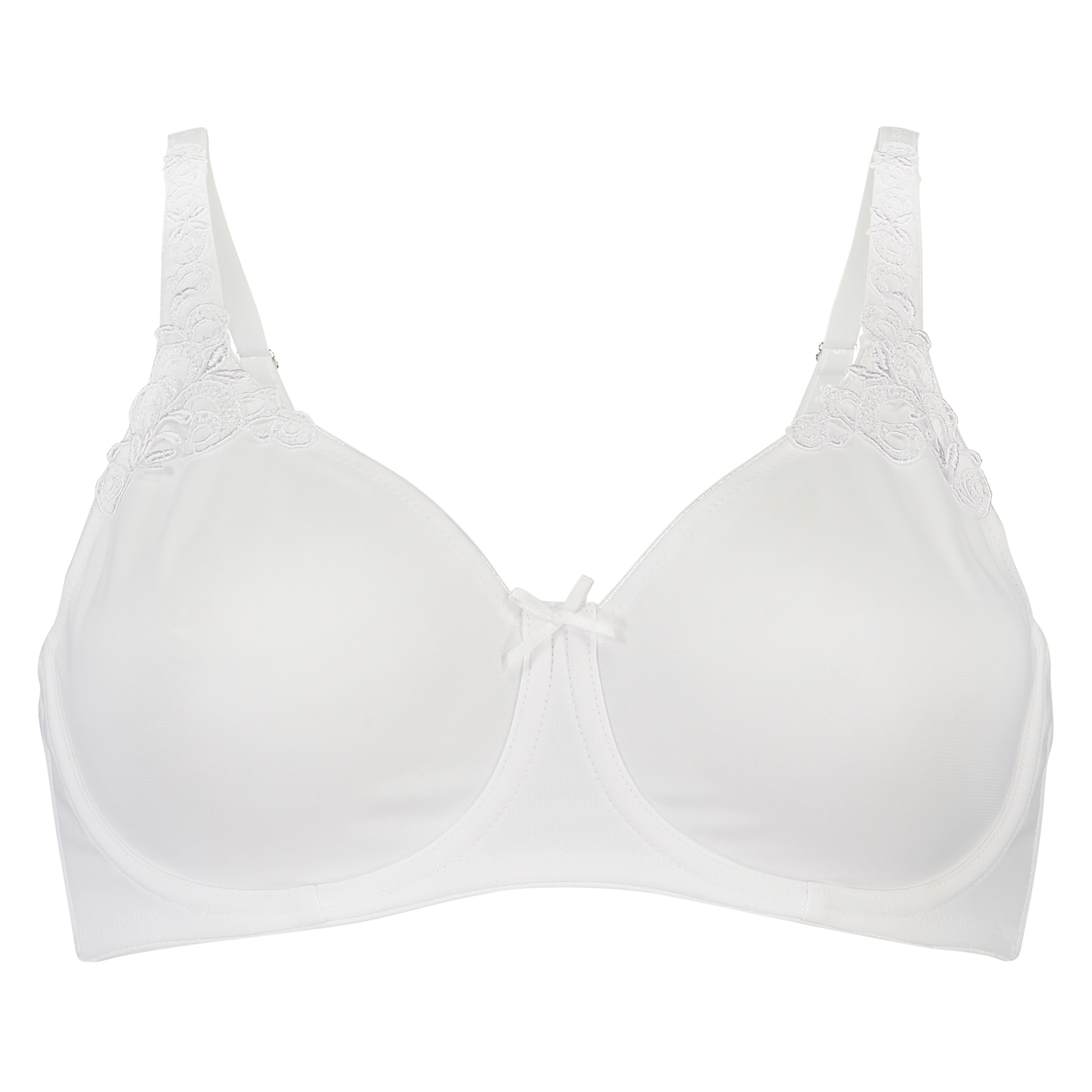 Non-Padded Underwired Minimizer Bra, White, main