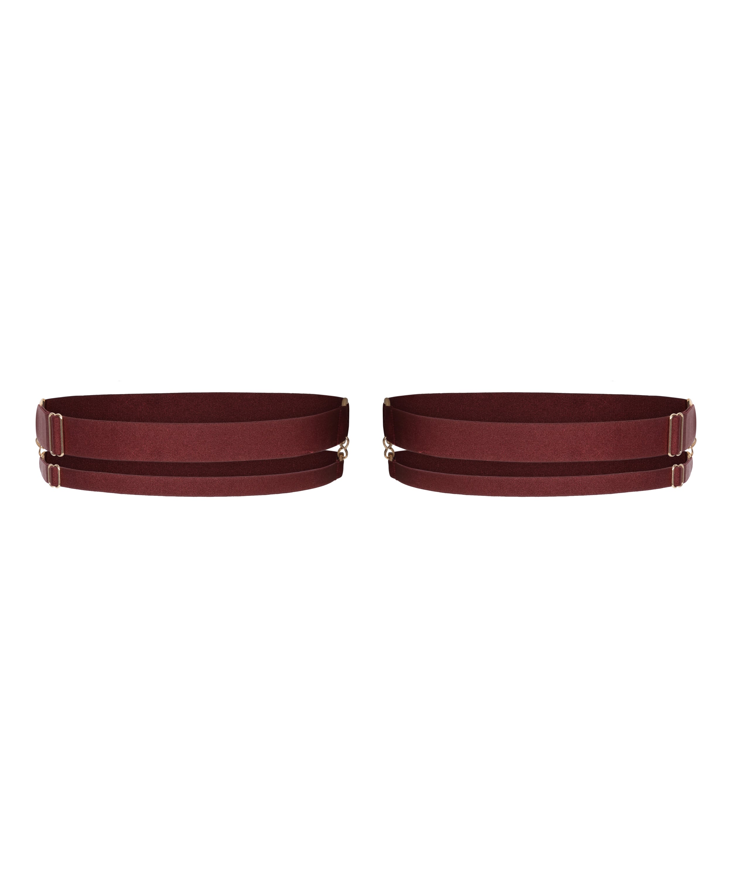 Elastic Leg Garters, Red, main
