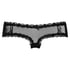 V-shaped Brazilian knickers mesh, Black