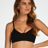 Rib Baddie Bralette, Black