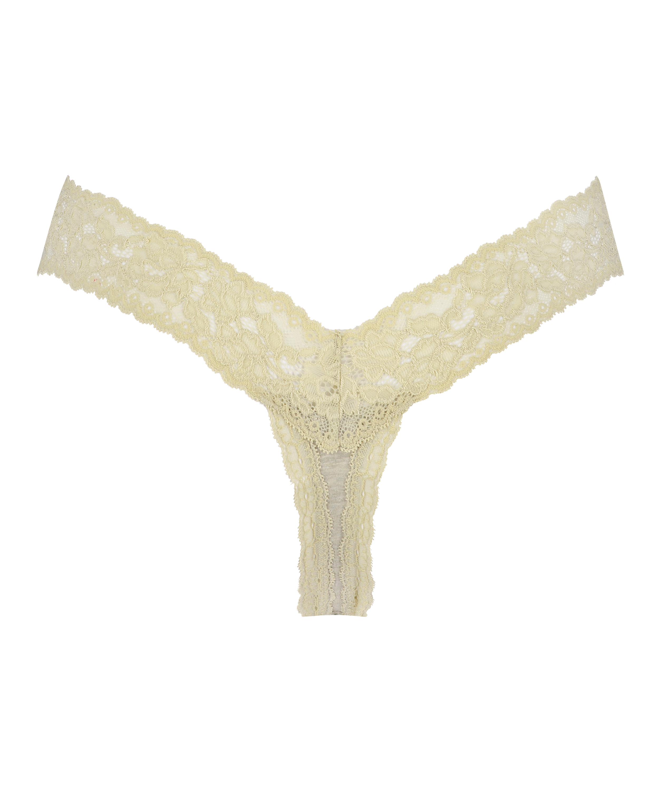 Cotton extra low thong, Green, main