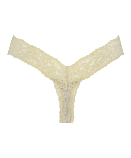 Cotton extra low thong, Green