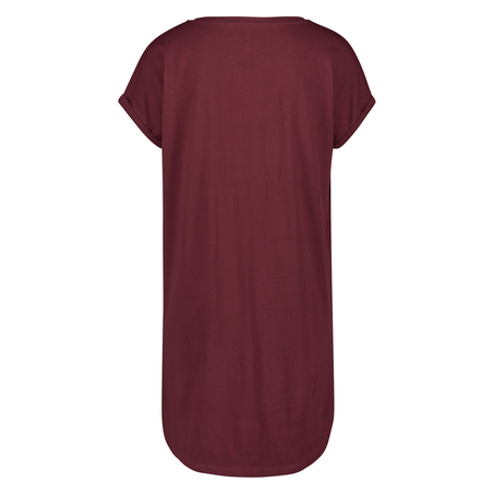 Round Neck Nightshirt, Red
