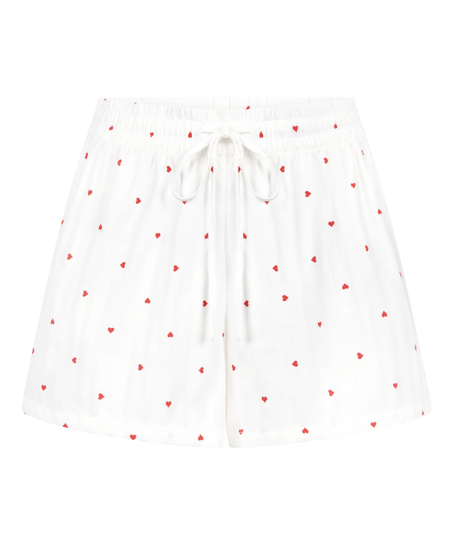 Short Cotton Hearts, White