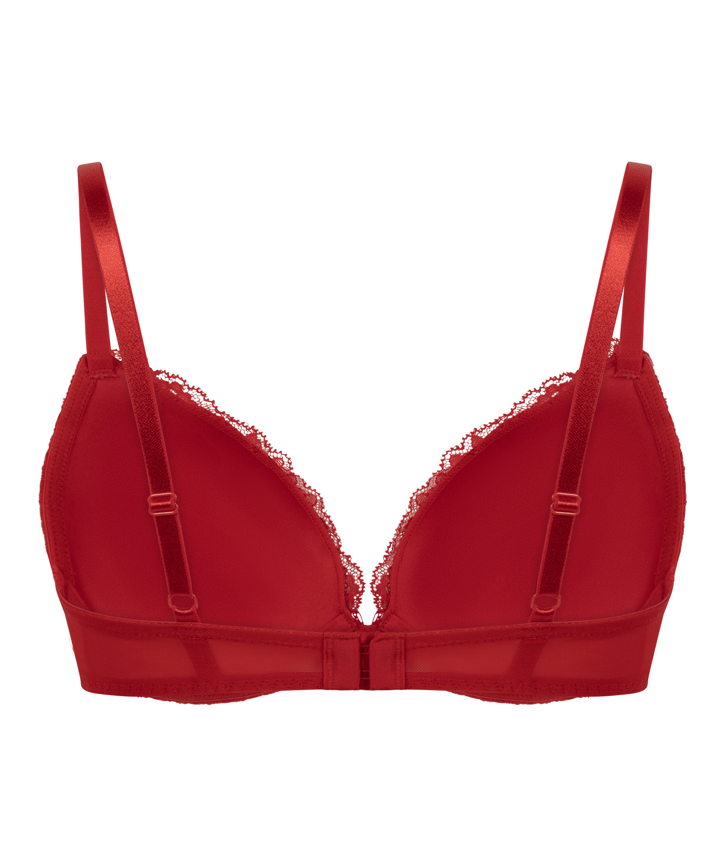 Teddy Padded Push-Up Underwired Bra, Red, main