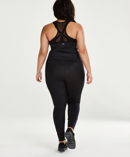 HKMX High waisted sport leggings Rodeo, Black