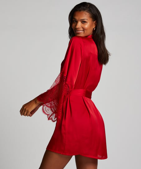Kimono Satin Lace, Red