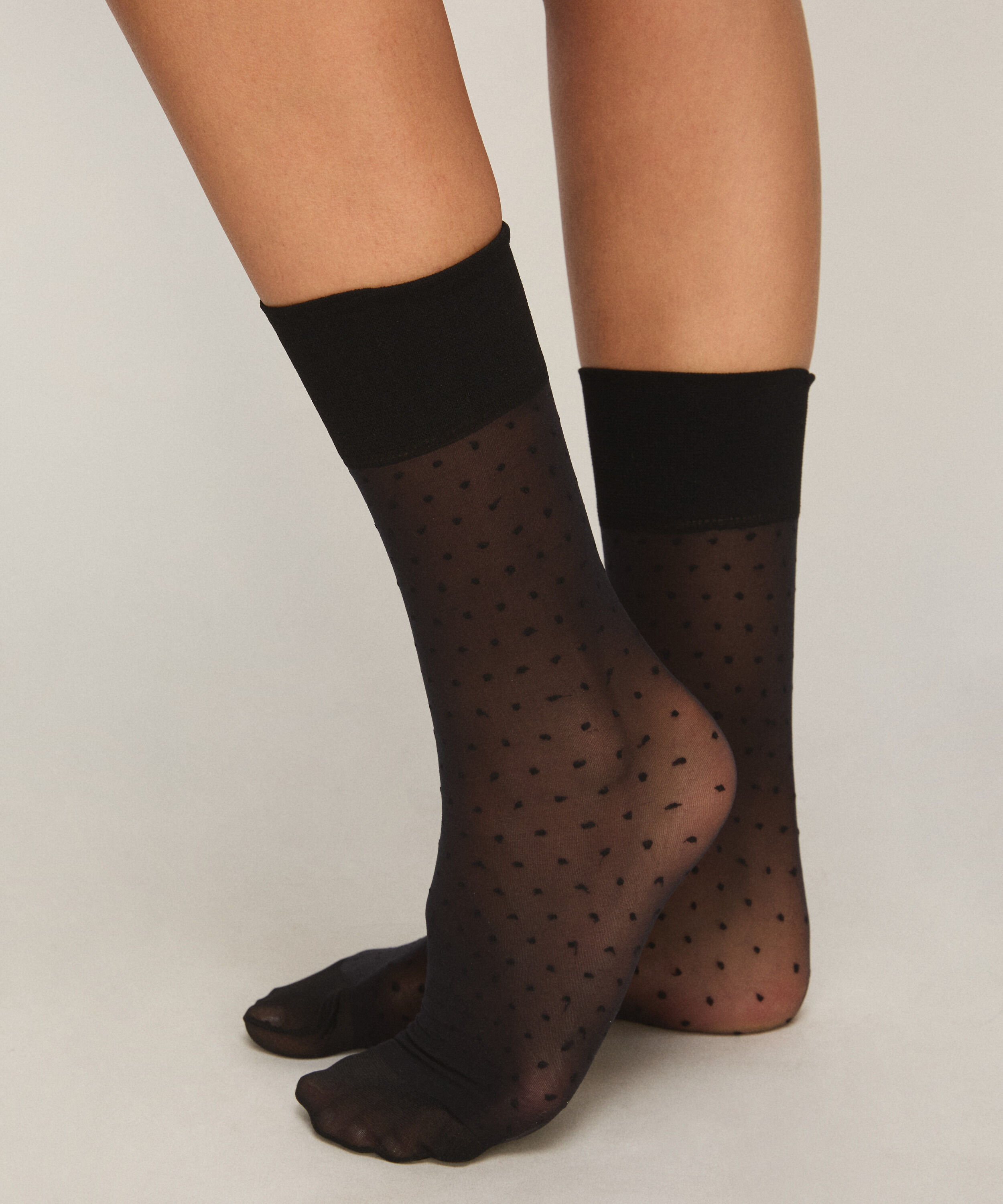 Sheer Socks Dots, Black