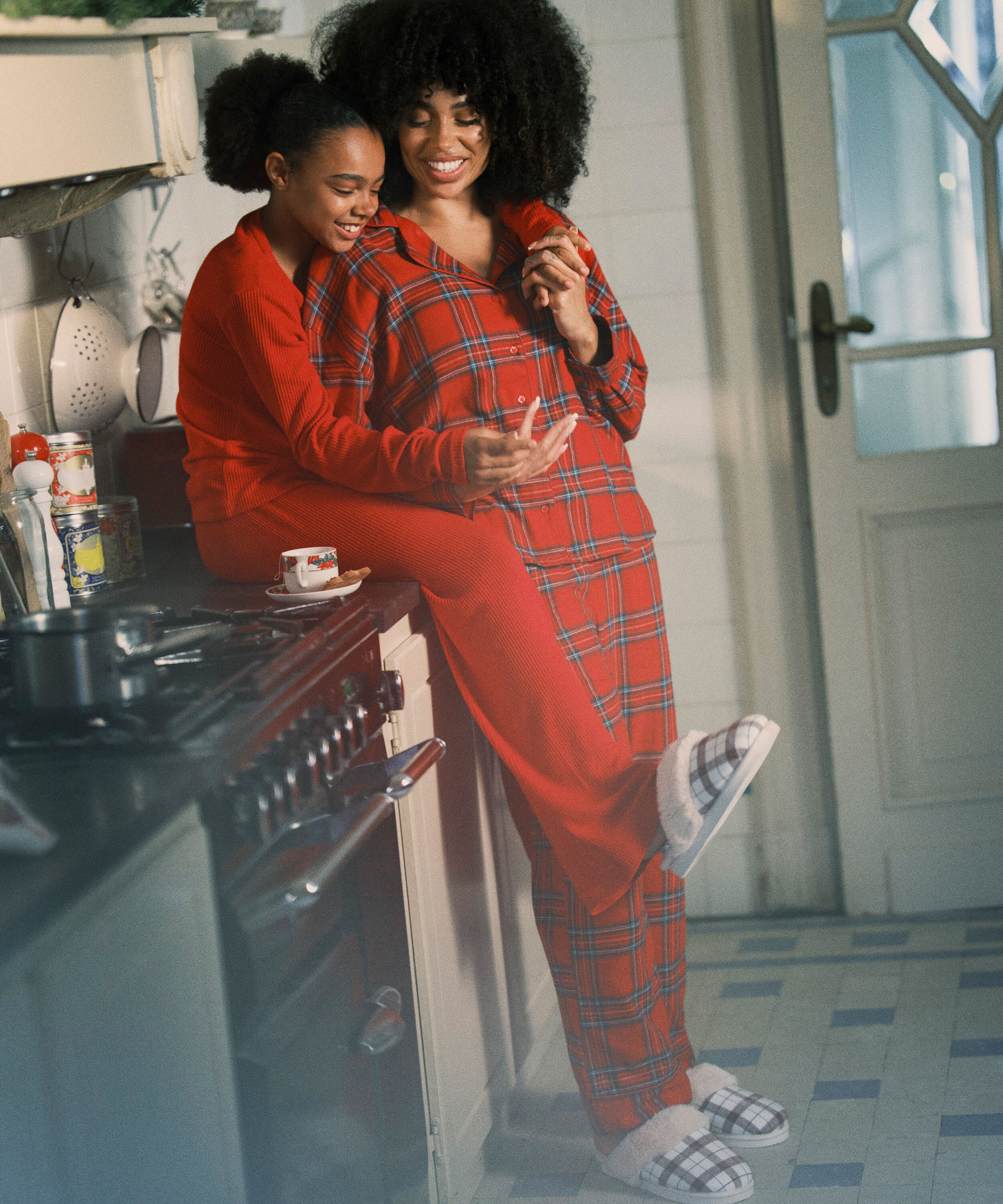 Brushed Jersey Trousers, Red