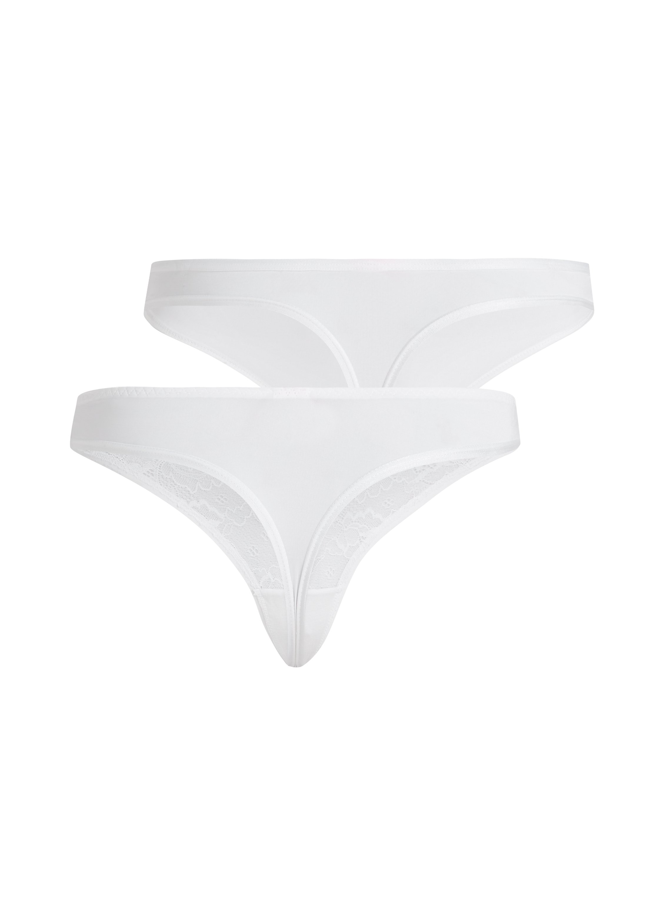 2-pack Angie Thongs, White, main