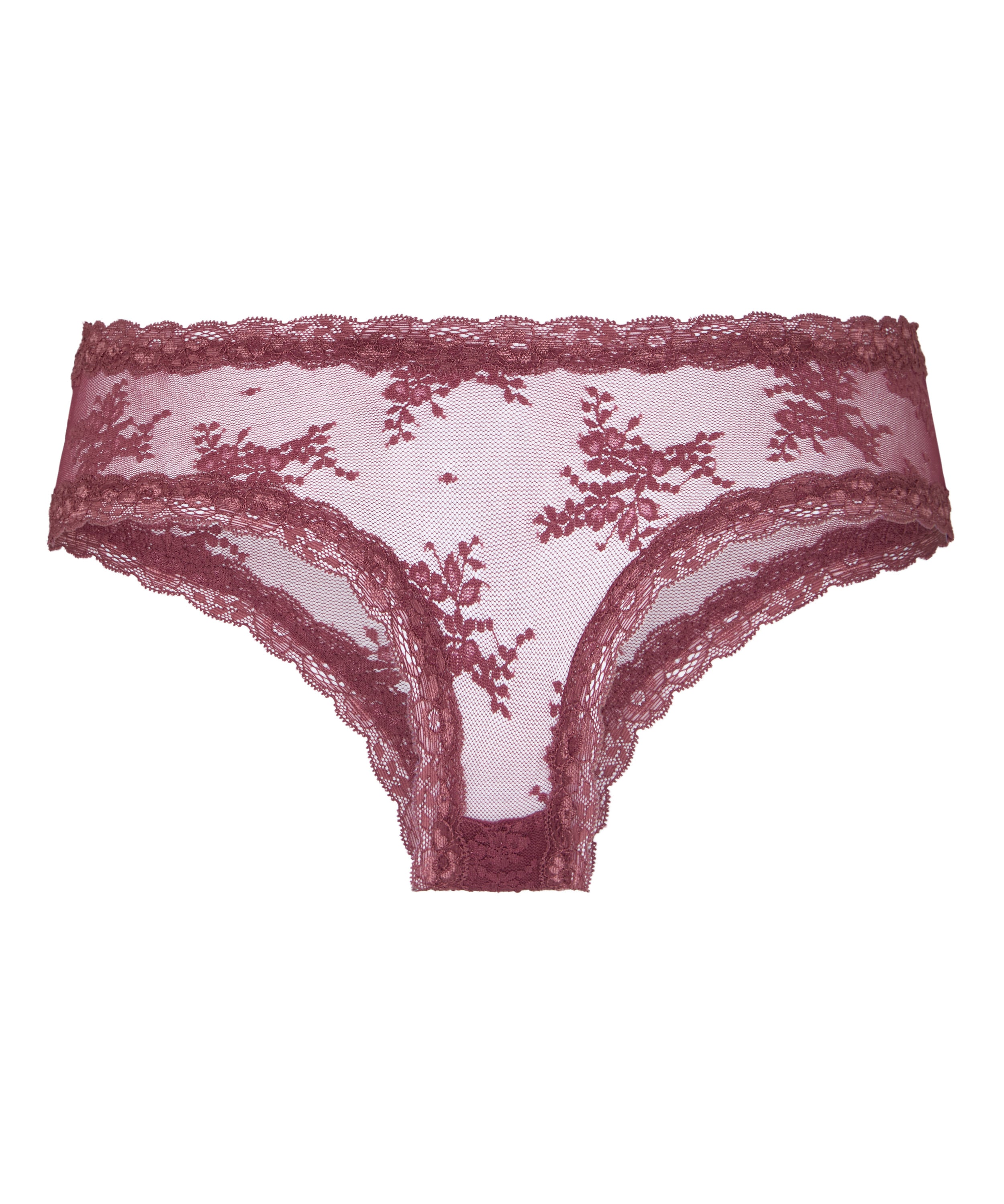 V-shaped Brazilian knickers mesh, Pink, main