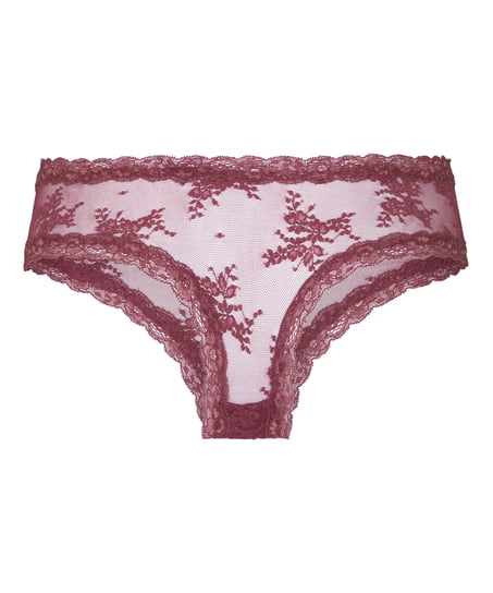 V-shaped Brazilian knickers mesh, Pink