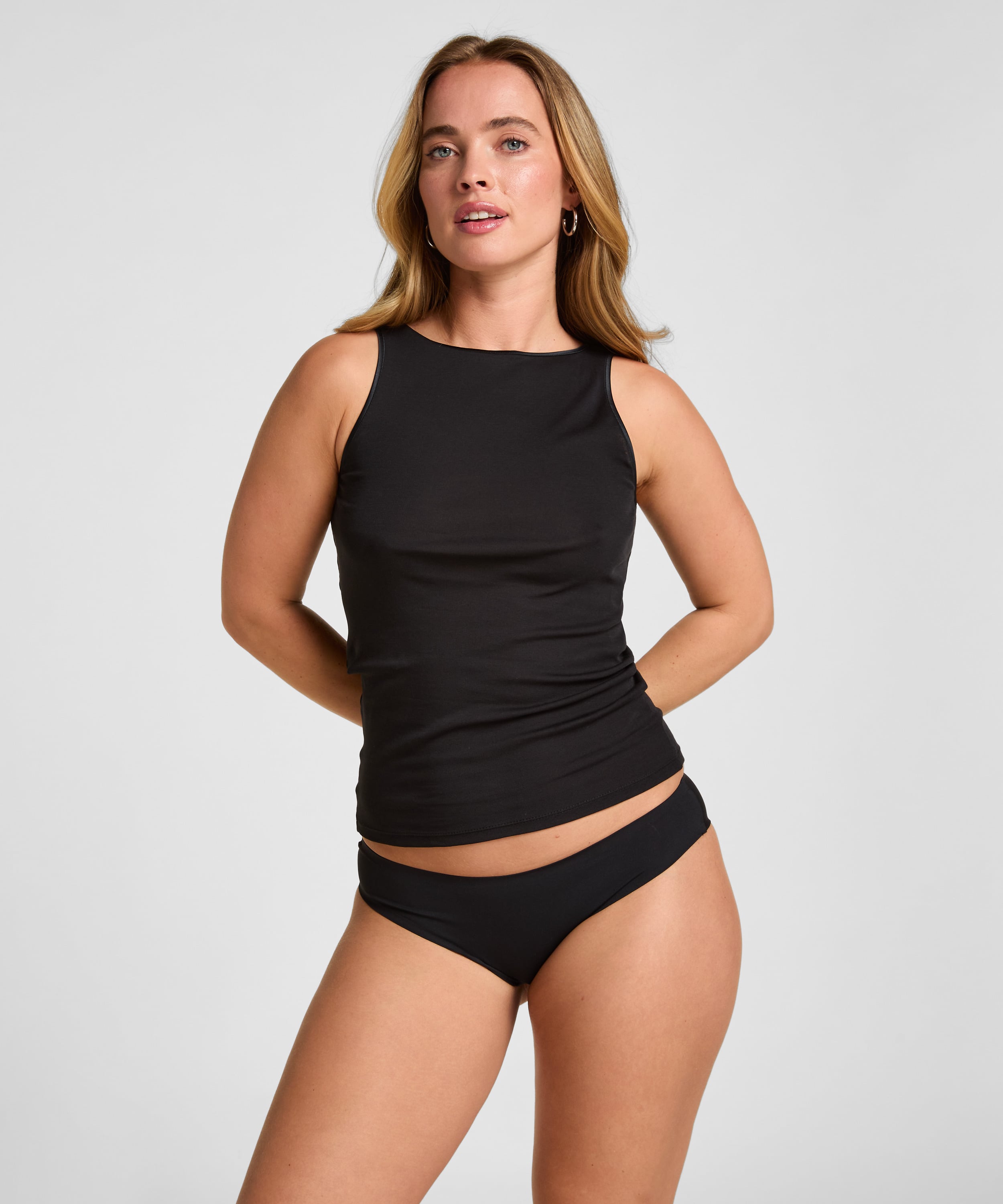 Singlet Elevated Basic, Black, main