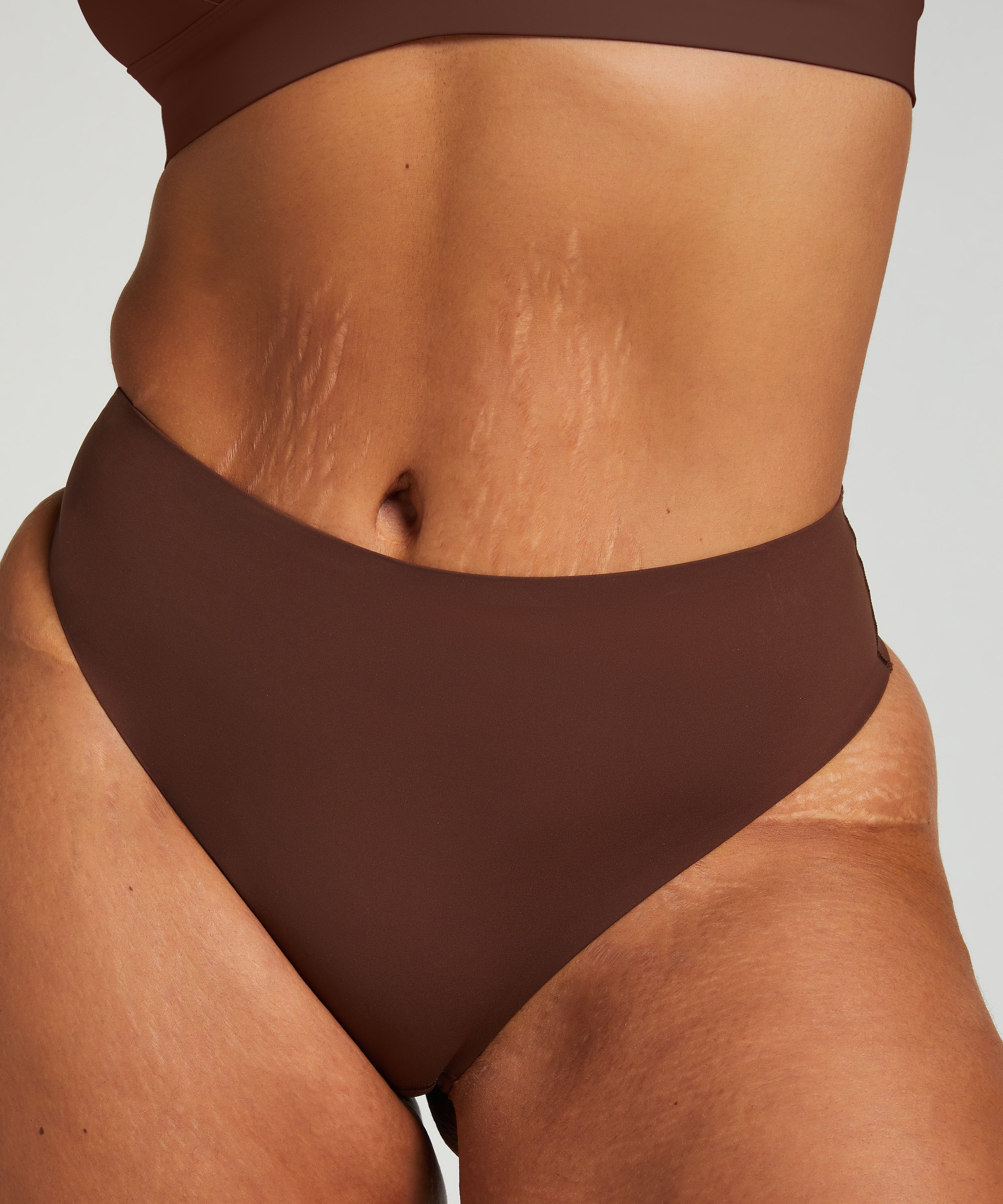 Smooth Thong, Brown, main