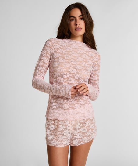 Top Allover Lace, Pink