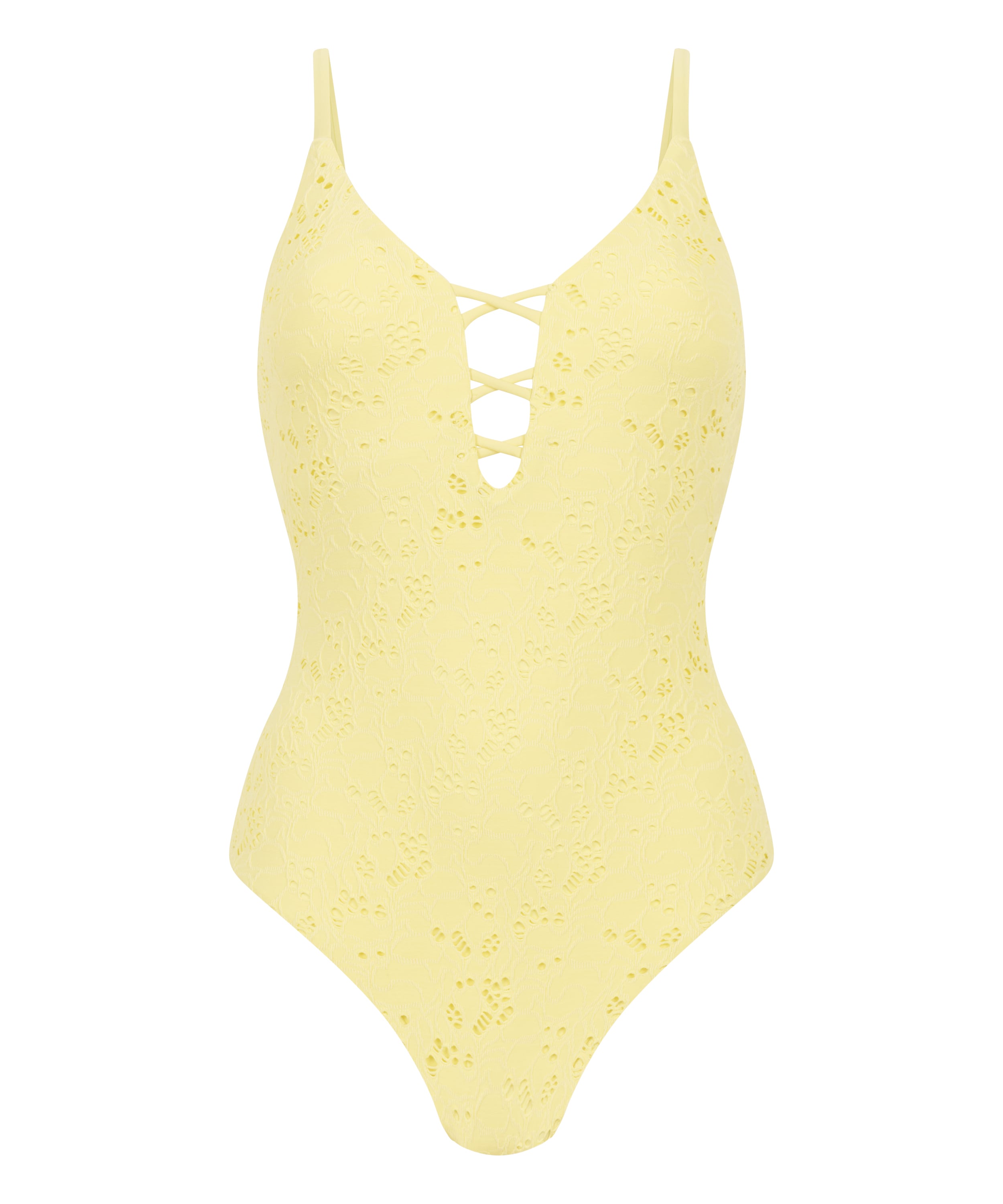 Crochet Bathingsuit, Yellow, main