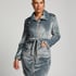 Fleece Zip Bathrobe, Blue