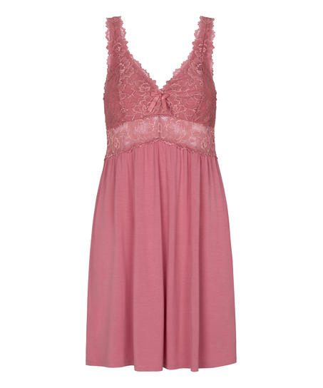 Nora Lace Slip Dress, Pink