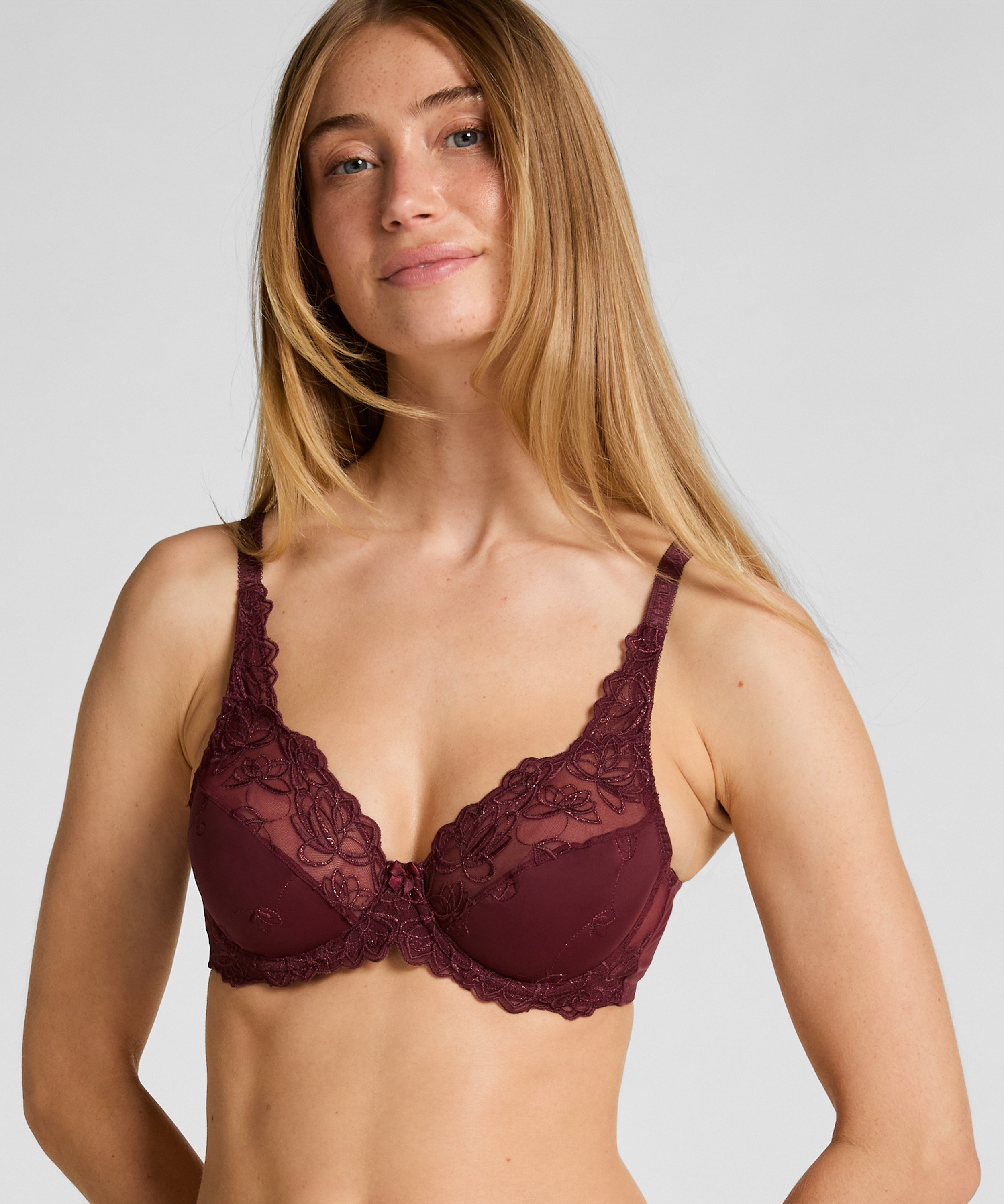 Diva Non-Padded Underwired Bra, Red, main