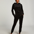 Tall Velours Jogging Bottoms, Black