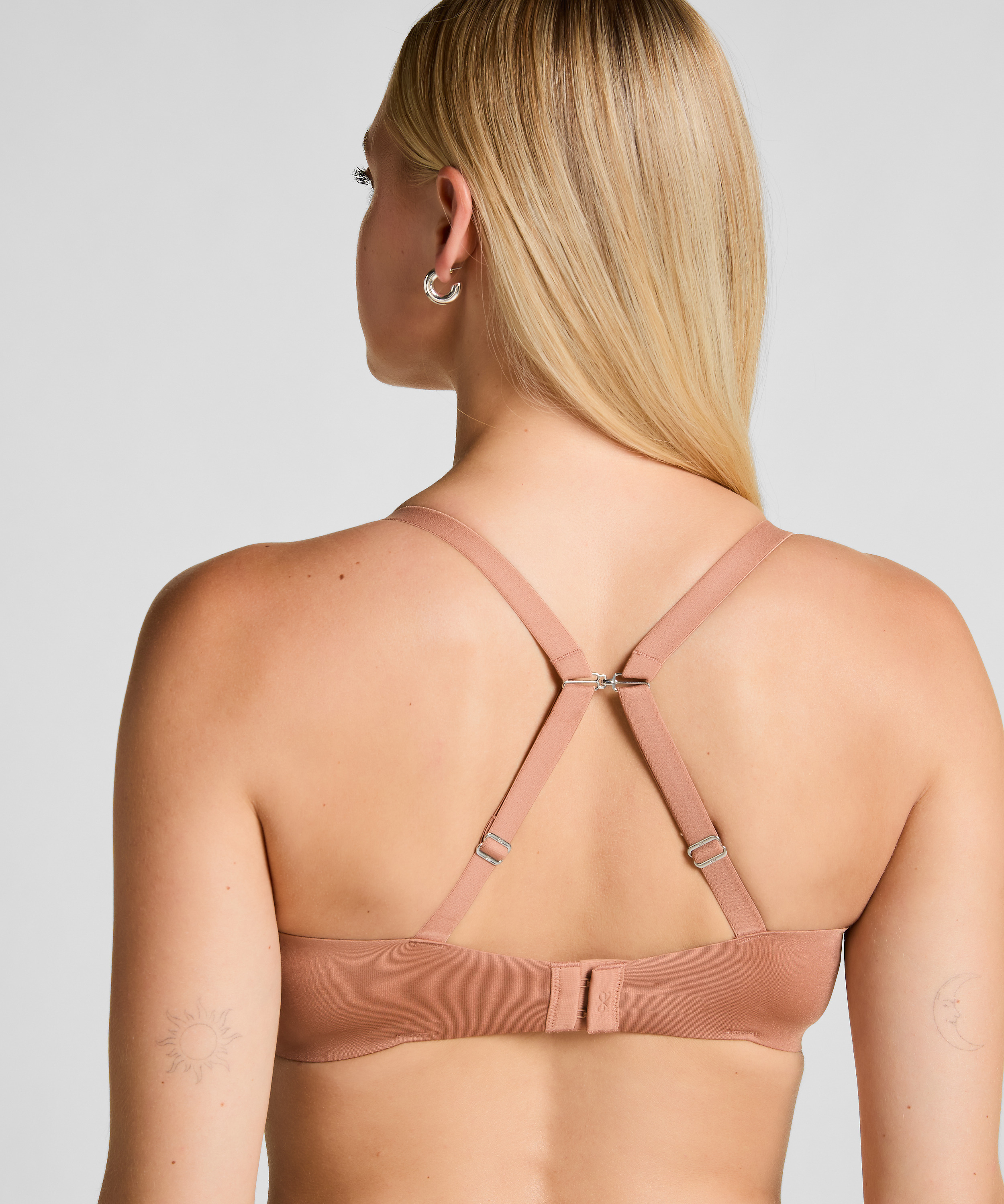 Smooth Non-Padded Underwired Bra, Brown, main