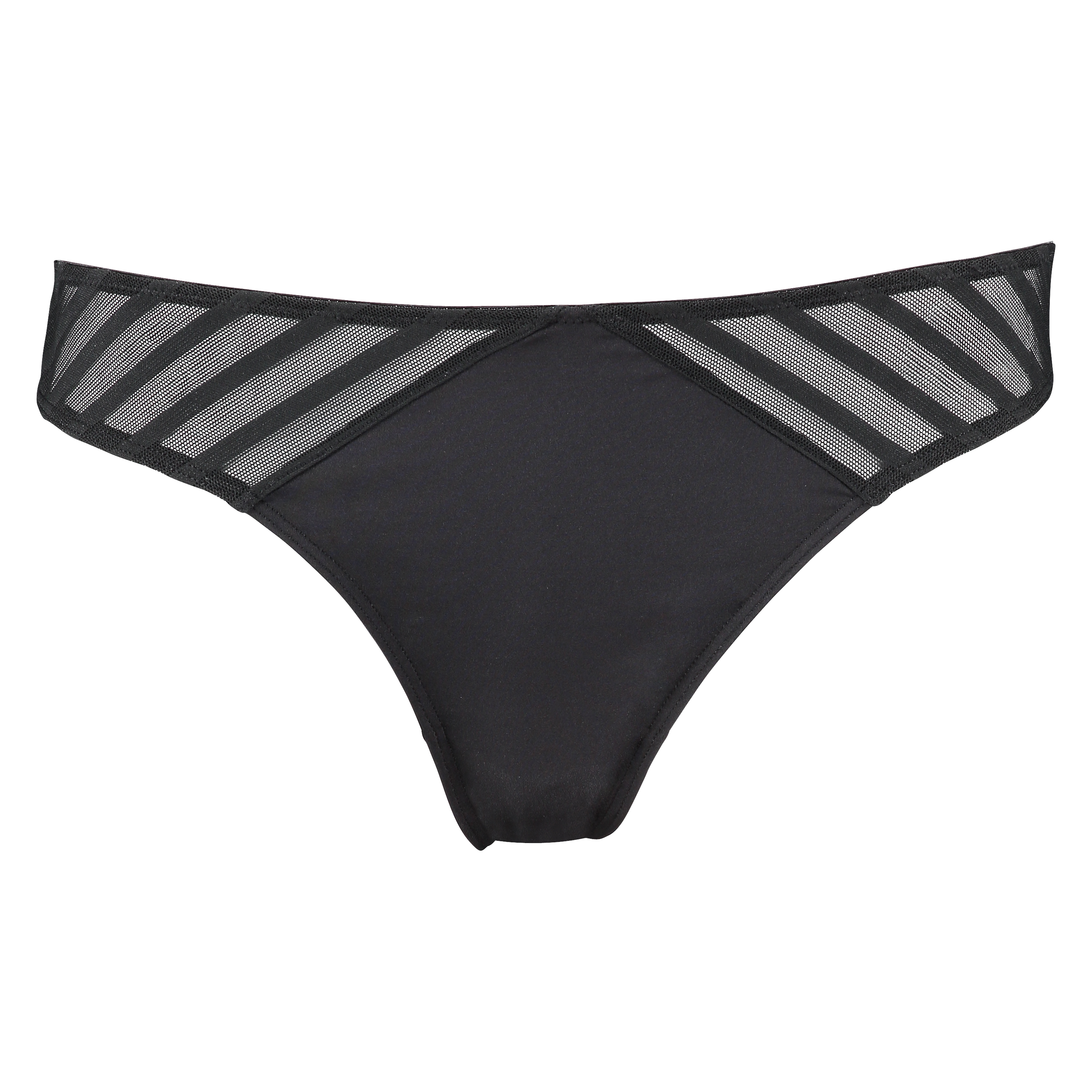 Sheila stripe thong, Black, main