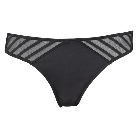Sheila stripe thong, Black