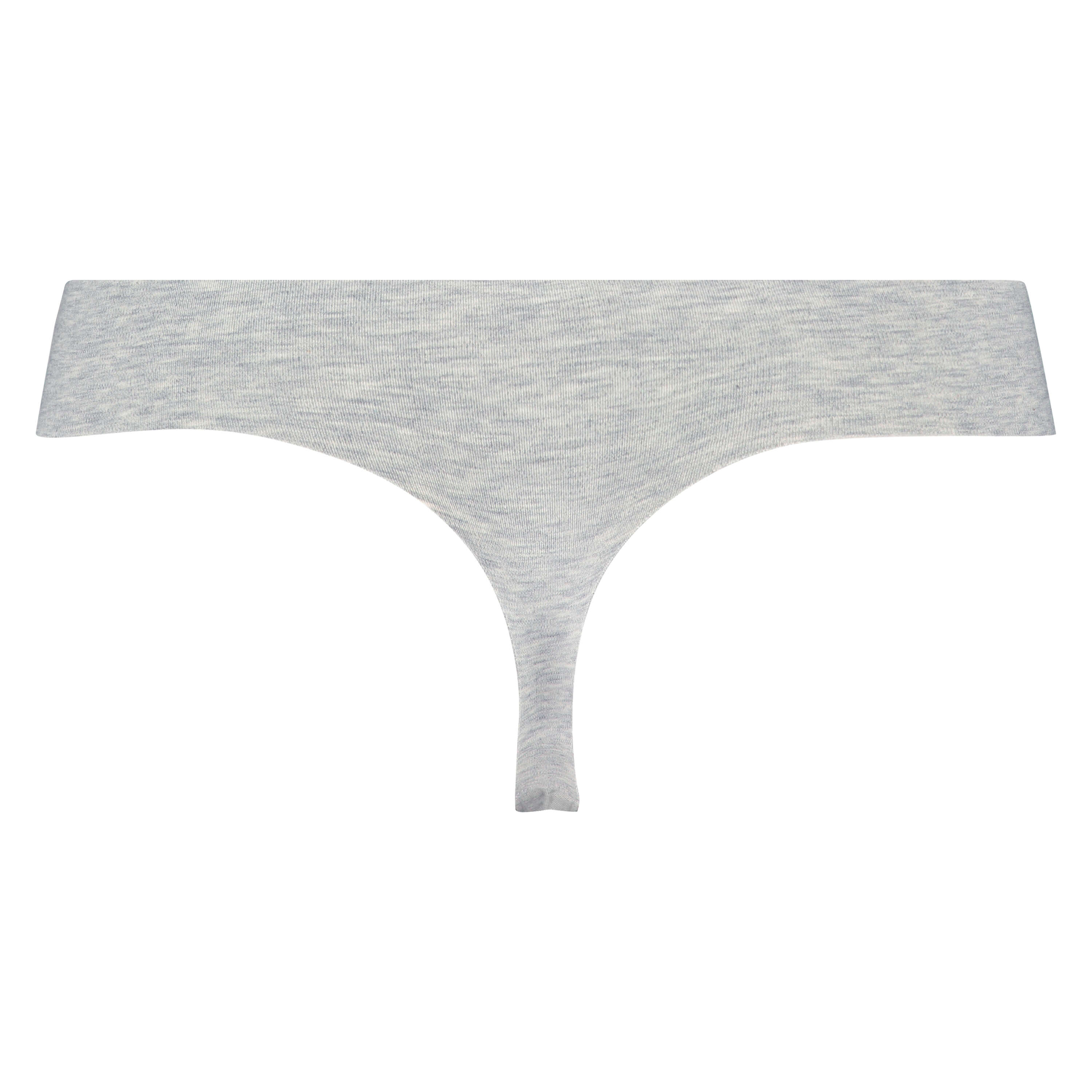 Invisible cotton thong, Grey, main