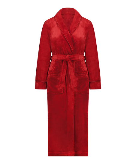 Fleece Bathrobe, Red