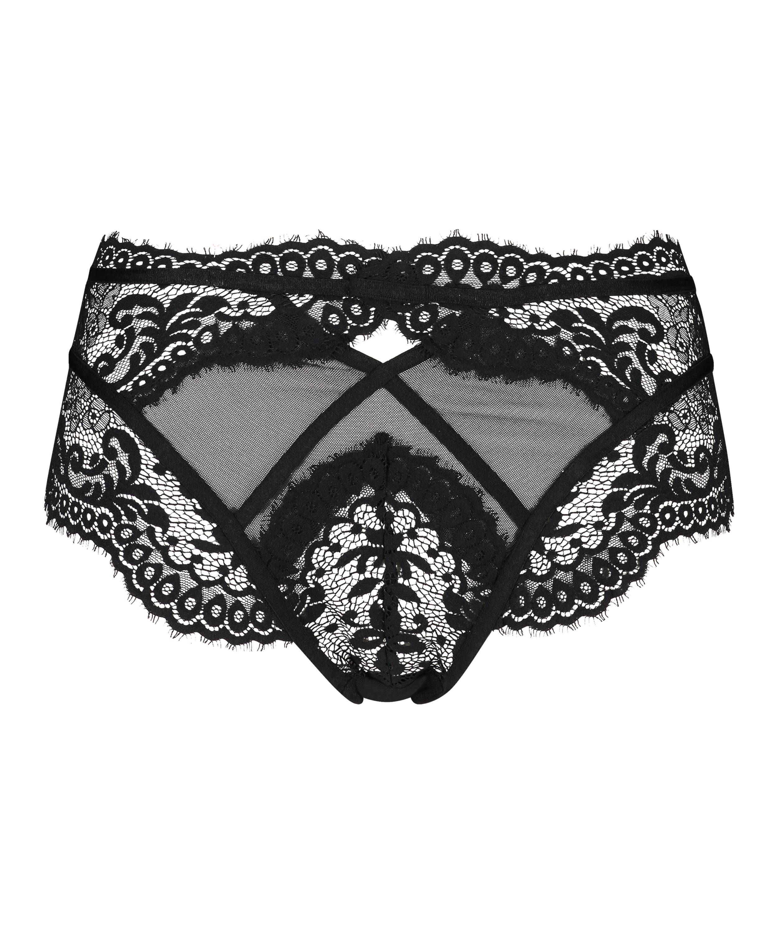 Celia high-waist thong, Black, main