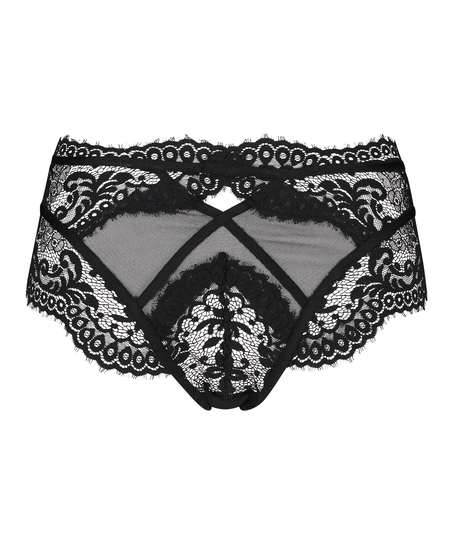 Celia high-waist thong, Black