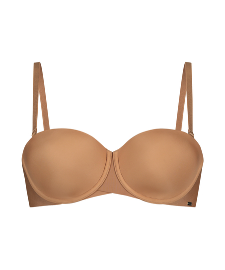 Jane Padded Strapless Underwired Bra, Brown
