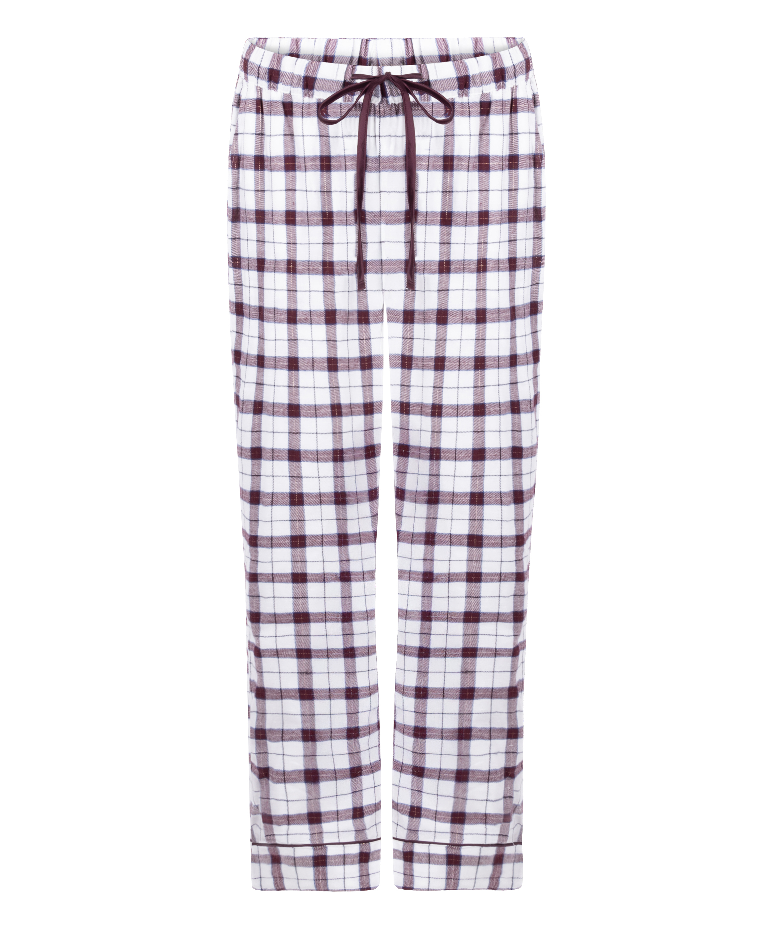 Flannel Pyjama Pants, White, main