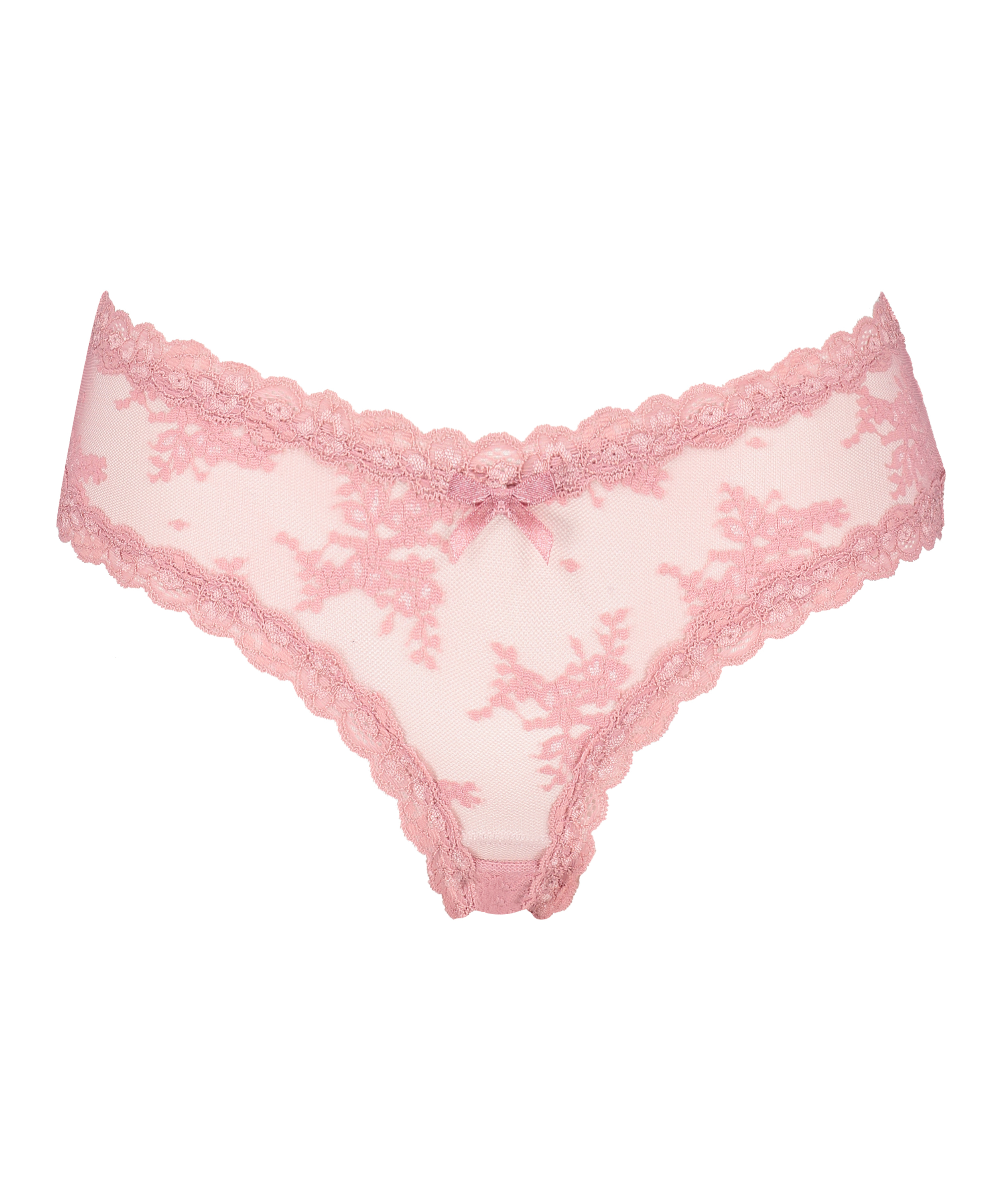 V-shaped Brazilian knickers mesh, Pink, main