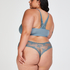 V-shaped Brazilian knickers mesh, Green