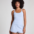 Pointelle Singlet, Blue
