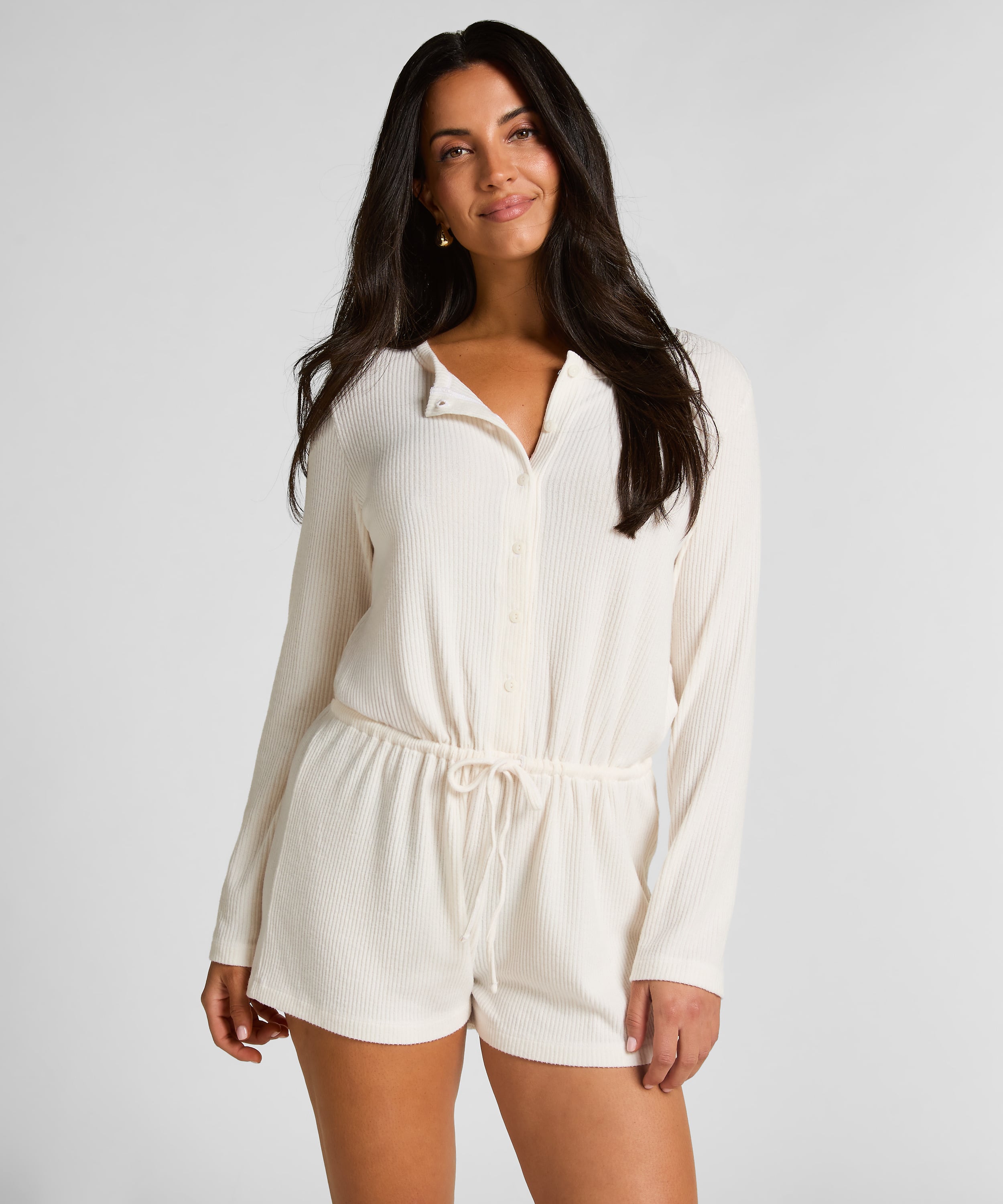 Onesie Short Jersey Rib, White, main