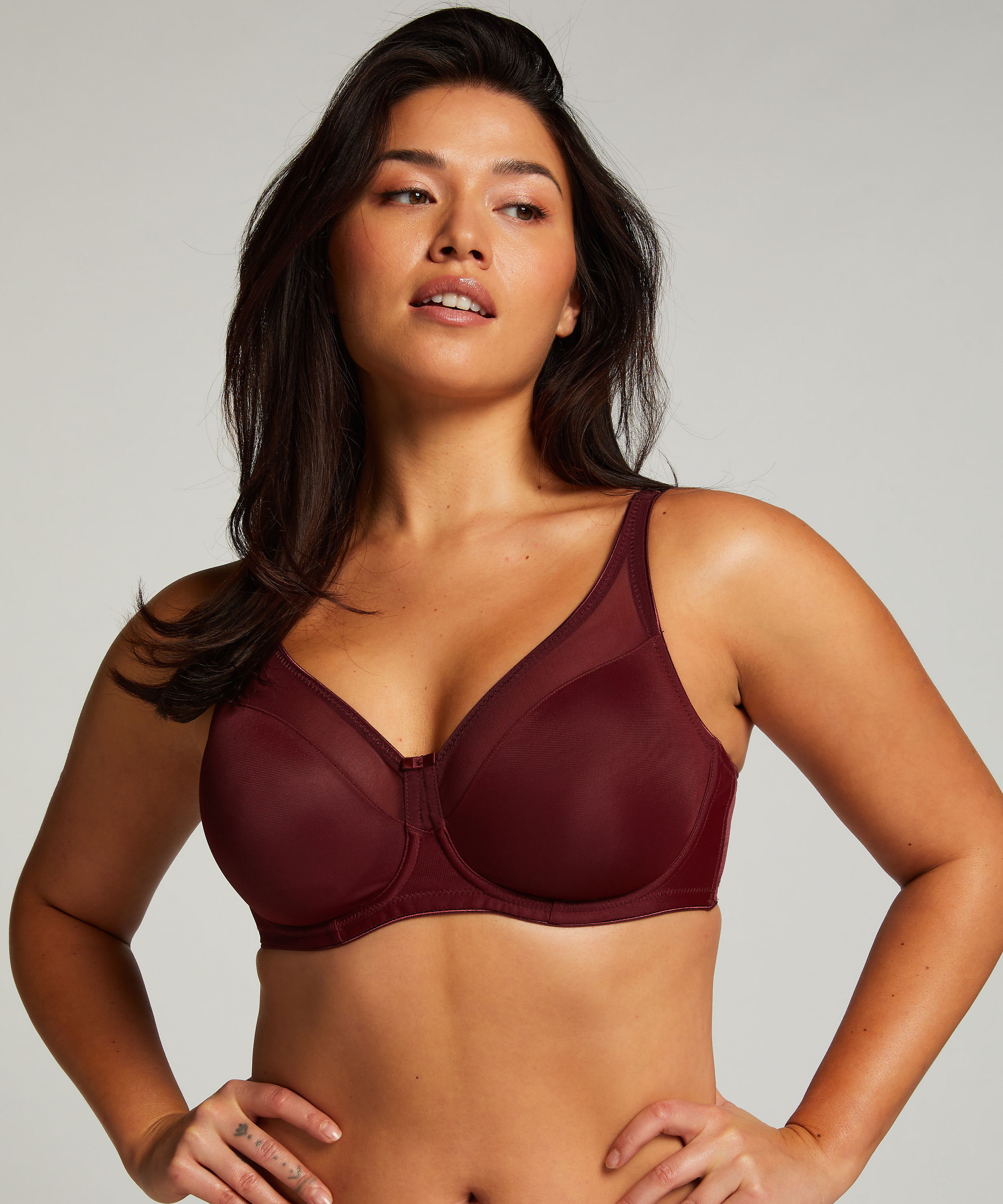 Nina Non-Padded Underwired Minimizer Bra, Purple, main