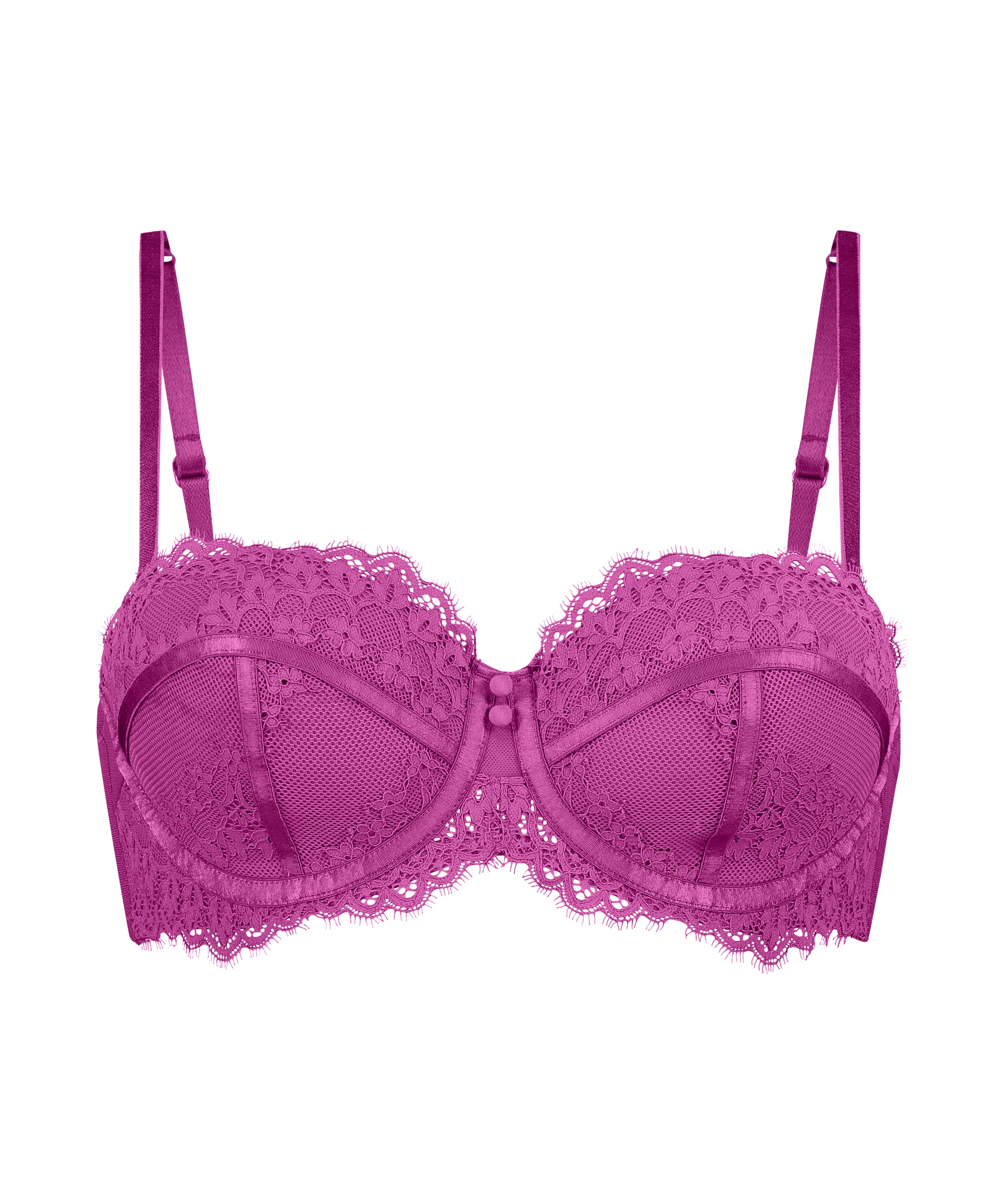 Daisy Padded Strapless Underwired Bra, Pink, main