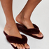 Fur Velours slippers, Red