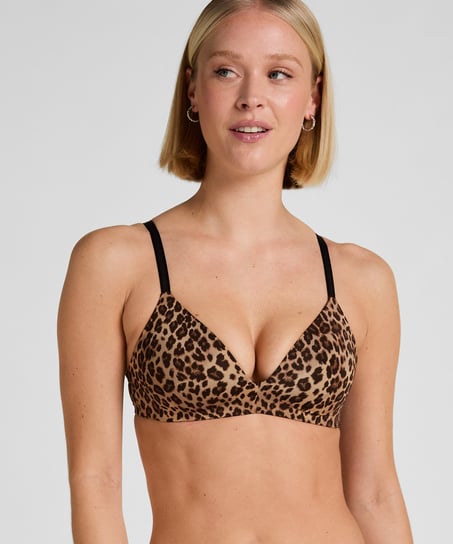 Mona padded non-underwired bra, Brown