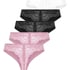 5-pack Invisible Thong, Pink