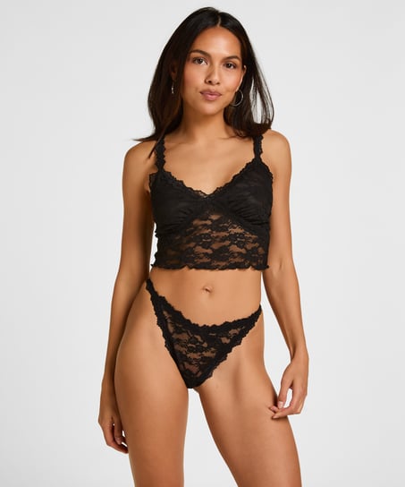Highleg Thong Aveline, Black