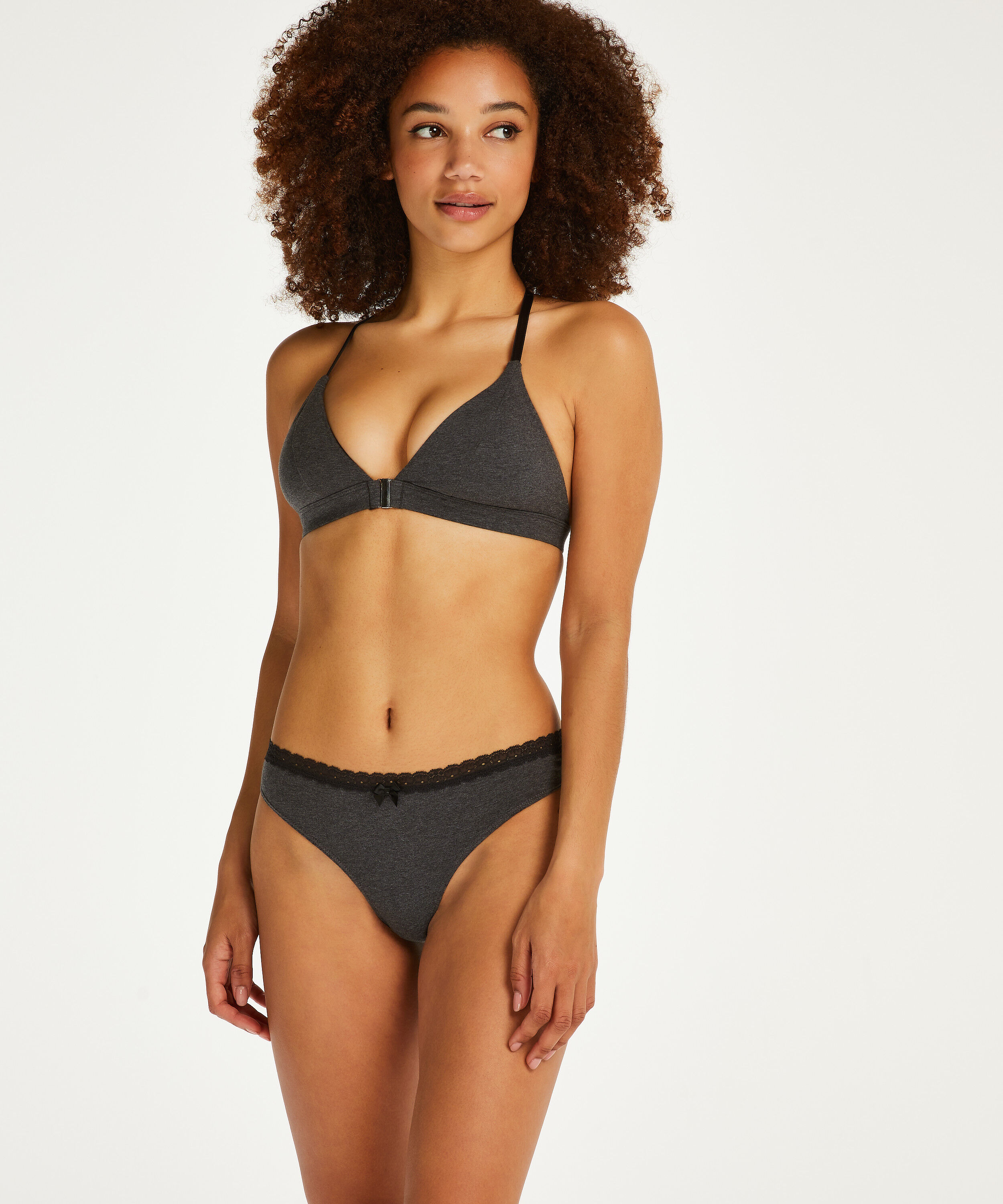Cotton thong, Gray